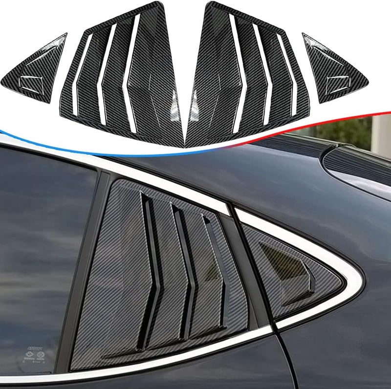 MUXEE Window Louver， 2Pcs Side Vent Window Louvers for Toyota Camry 2025 2026, ABS Print Sport Window Decorative Covers, Exterior Trim Accessories - Carbon Fiber - Image 1